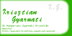 krisztian gyarmati business card