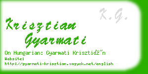 krisztian gyarmati business card